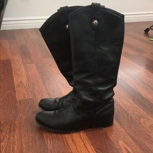 Black Leather Frye Boots